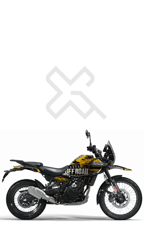 Off Road Edition Full Body Sticker Compatible with Himalayan 450 | Made in Premium Matte Vinyl with FPF (Fade Protection Film), Waterproof, Precut Sticker, Pack of 1 Compatible with Both Side